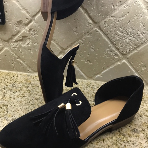 Black suede type tassel loafer NWOT-Never worn 8.5 - Picture 7 of 7